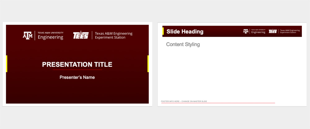 College of Engineering and TEES Co-Branded PowerPoint Template