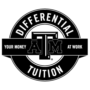 Texas A&M Differential Tuition: Your money at work black logo