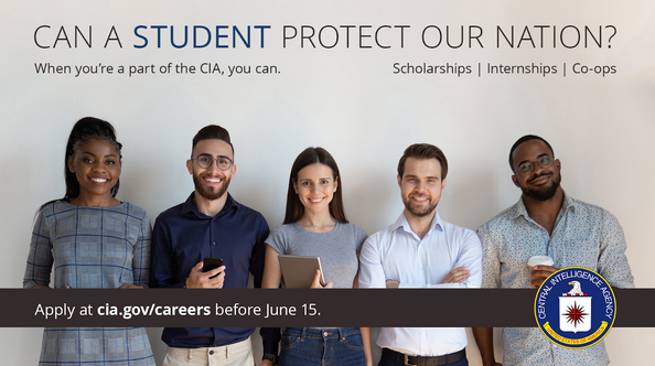 Ad design example for CIA careers